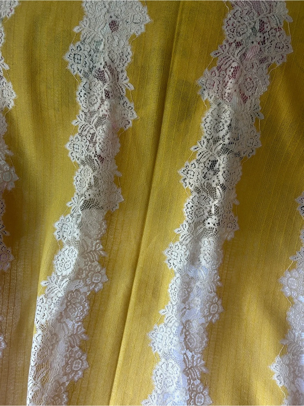 Dusty Yellow Lace silk scarf